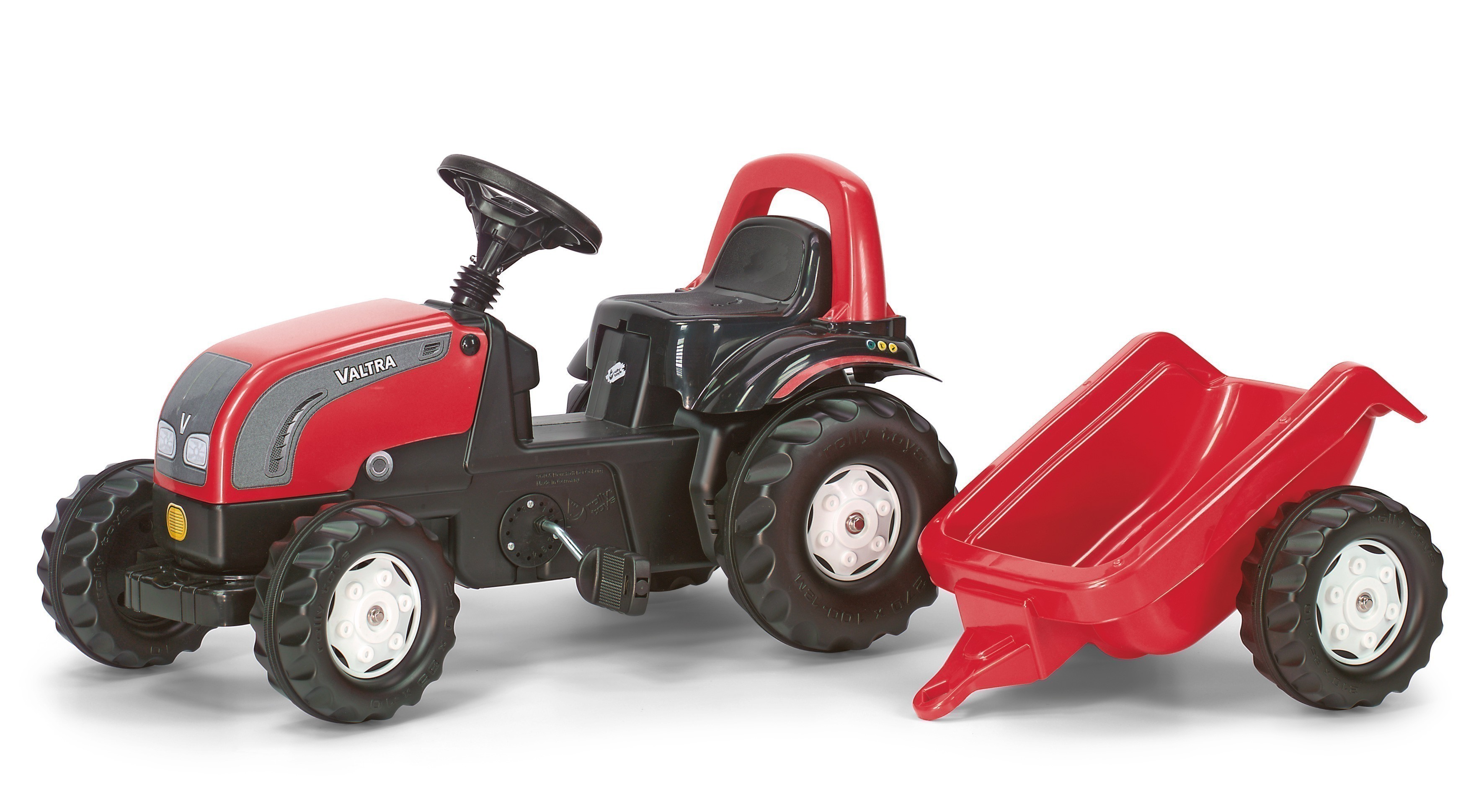 Trettraktor rolly Kid Valtra mit Anhänger - Rolly Toys