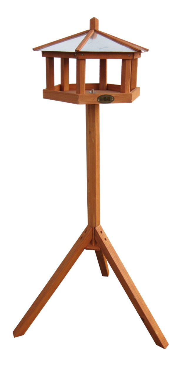 Vogelhaus / Futterhaus Habau Rotdrossel mit Ständer Ø40x28cm