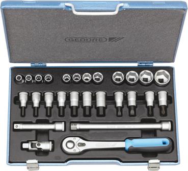 Steckschl.Grt. 1/2" 27tlg. 19 IMU-10 Gedore