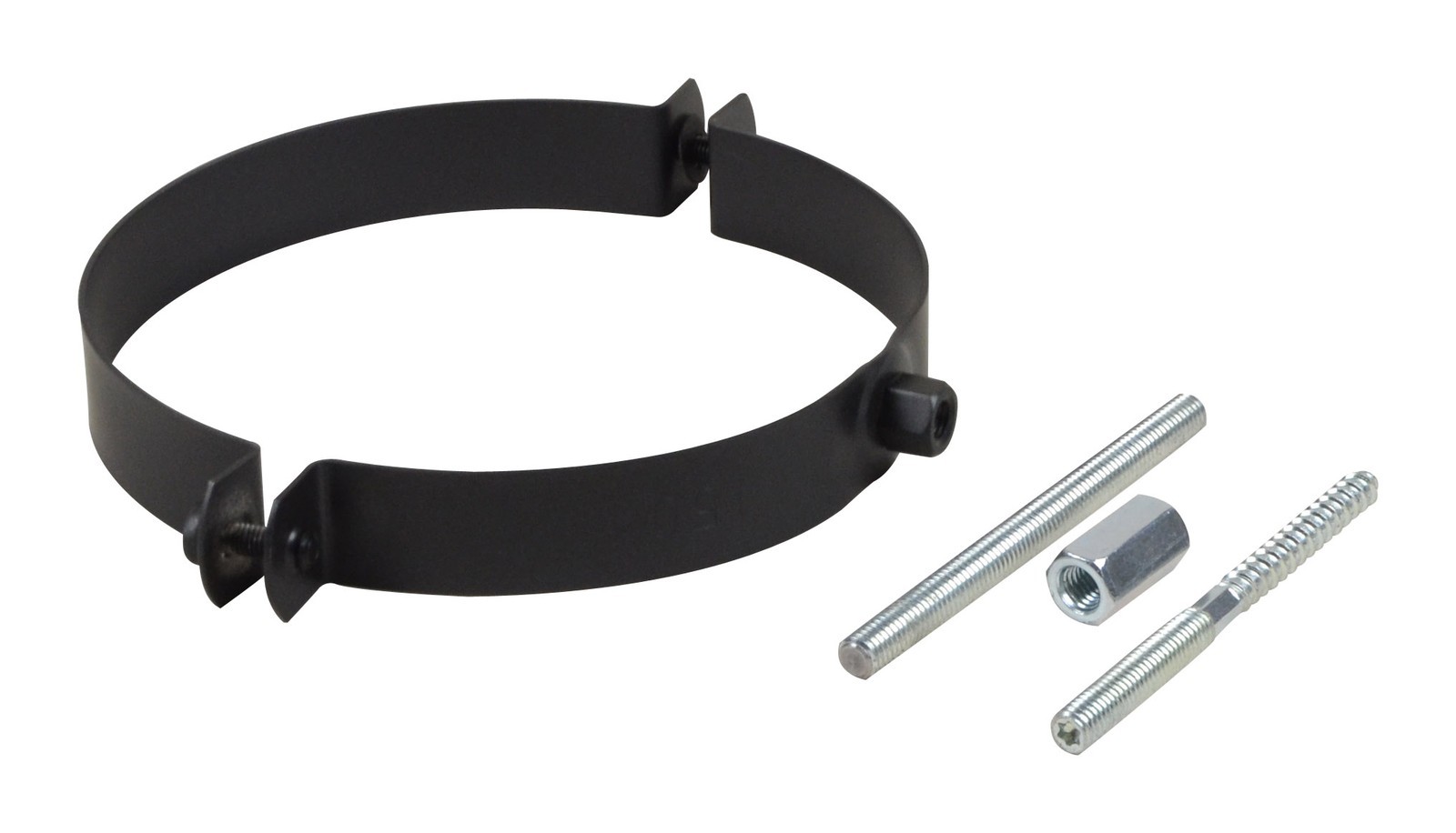 Rohrschellen-Set Ø 100 mm für Pelletofenrohr, schwarz