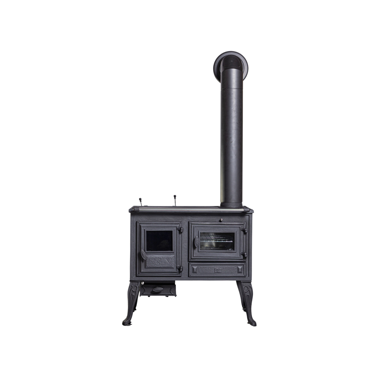 Globe Fire Titan Holzherd raumluftunabhängig Guss 8,8 kW mit Backofen