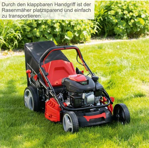 Scheppach Benzinrasenmäher MS173-51 Radantrieb Mulchfunktion 65 L
