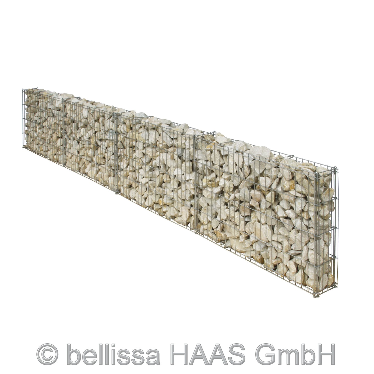 Gartenmauer / Mauer Gitter Set Steinkorb bellissa 232x10x40cm