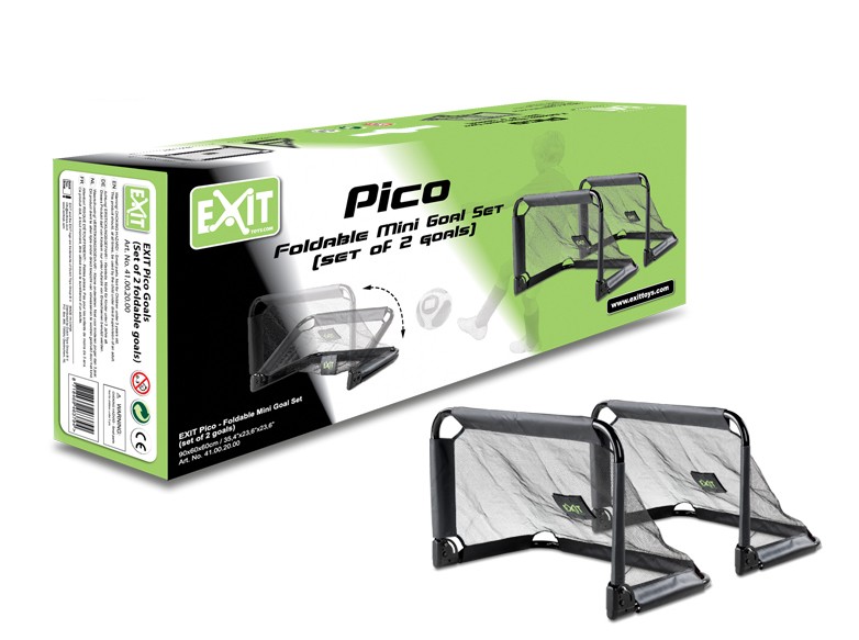 Fußballtor EXIT Pico Goal faltbar 2er Set 90x60x60cm