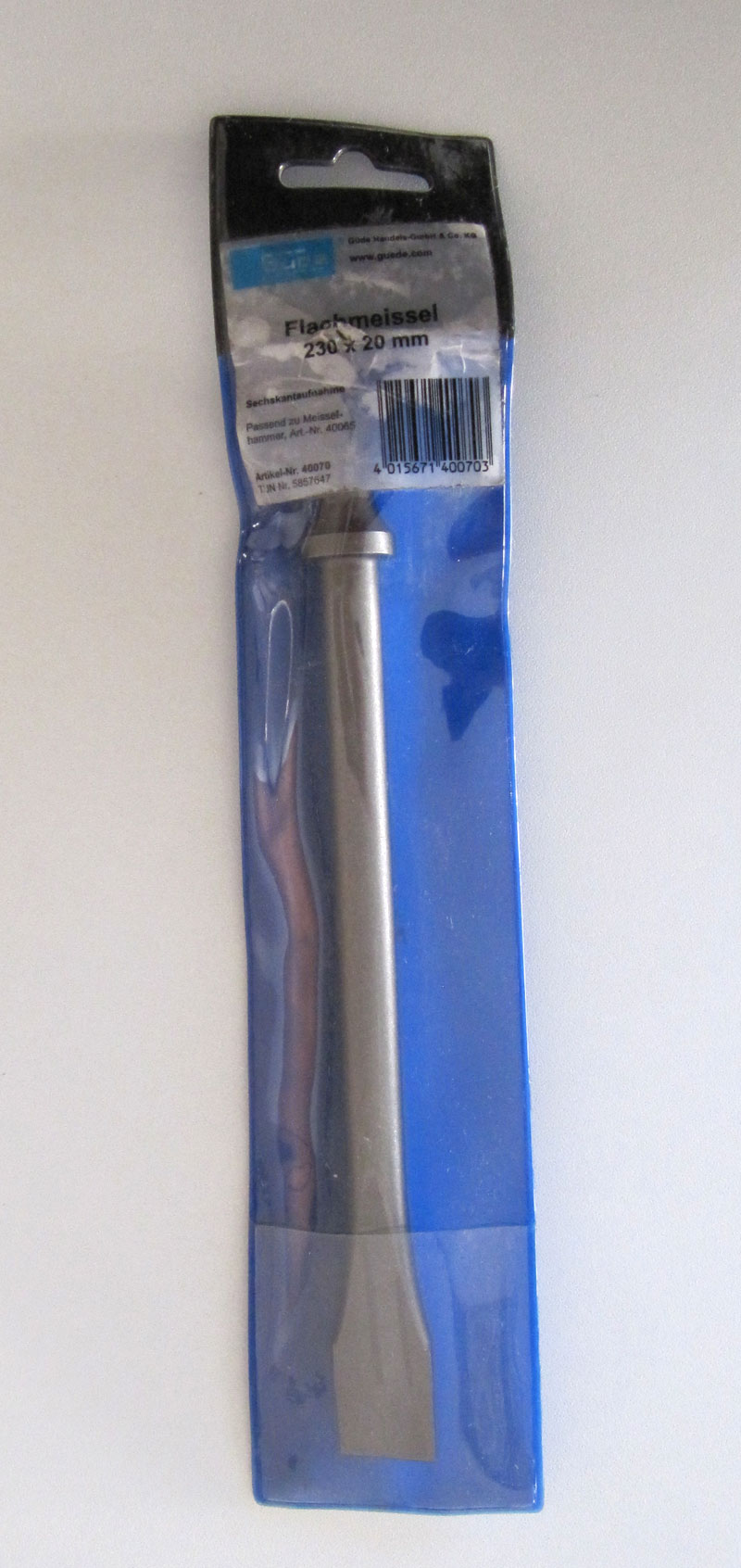 Güde Flachmeißel mit Sechskantaufnahme 230 x 20 mm