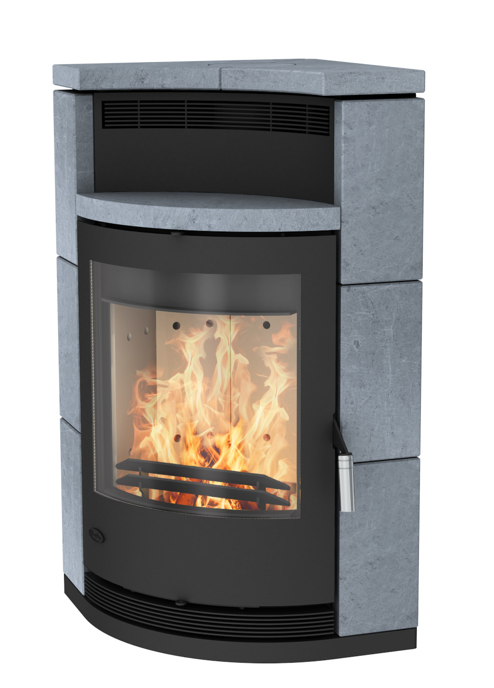 Fireplace Eckkaminofen Lyon Speckstein 8kW