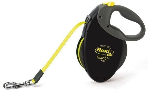 Hundeleine Flexi NEON GIANT Gr.M 8m bis 25kg schwarz / neon