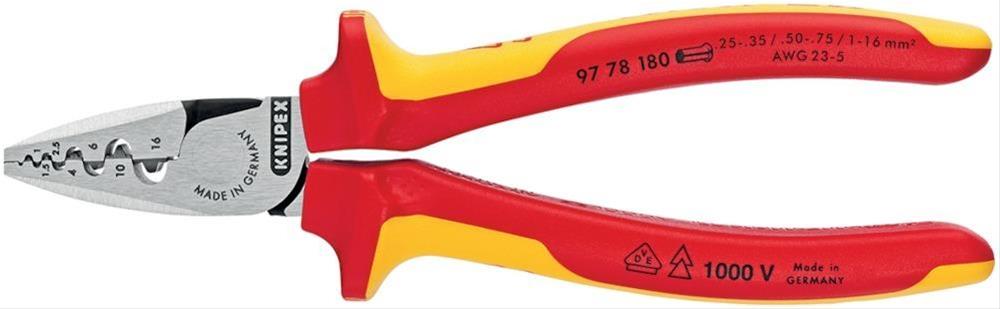 Aderendhuelsenz.180mm VDE0,25-16mm2 2K Knipex