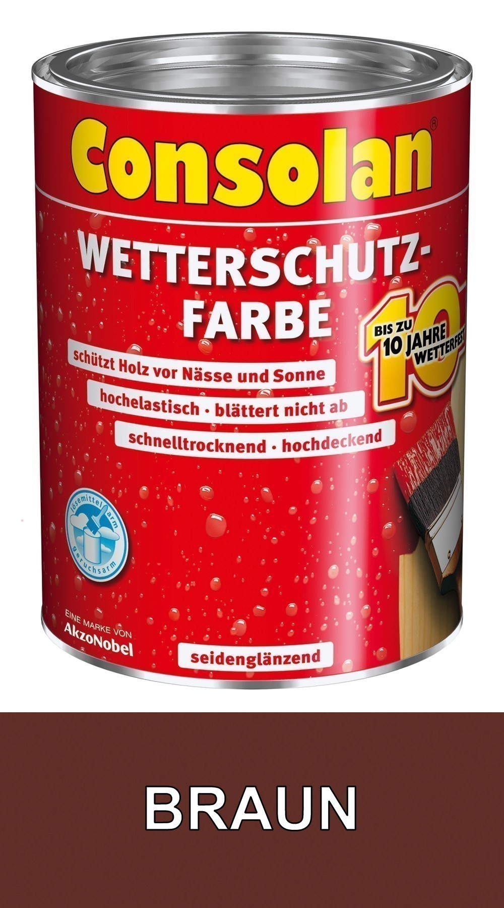 Consolan Wetterschutz Farbe braun 2,5 L