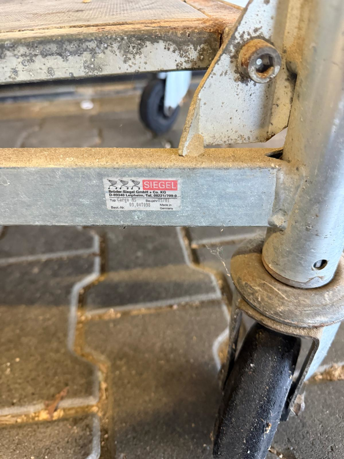 Siegel Plattenwagen, Plattformwagen, Transportwagen Cargo MS