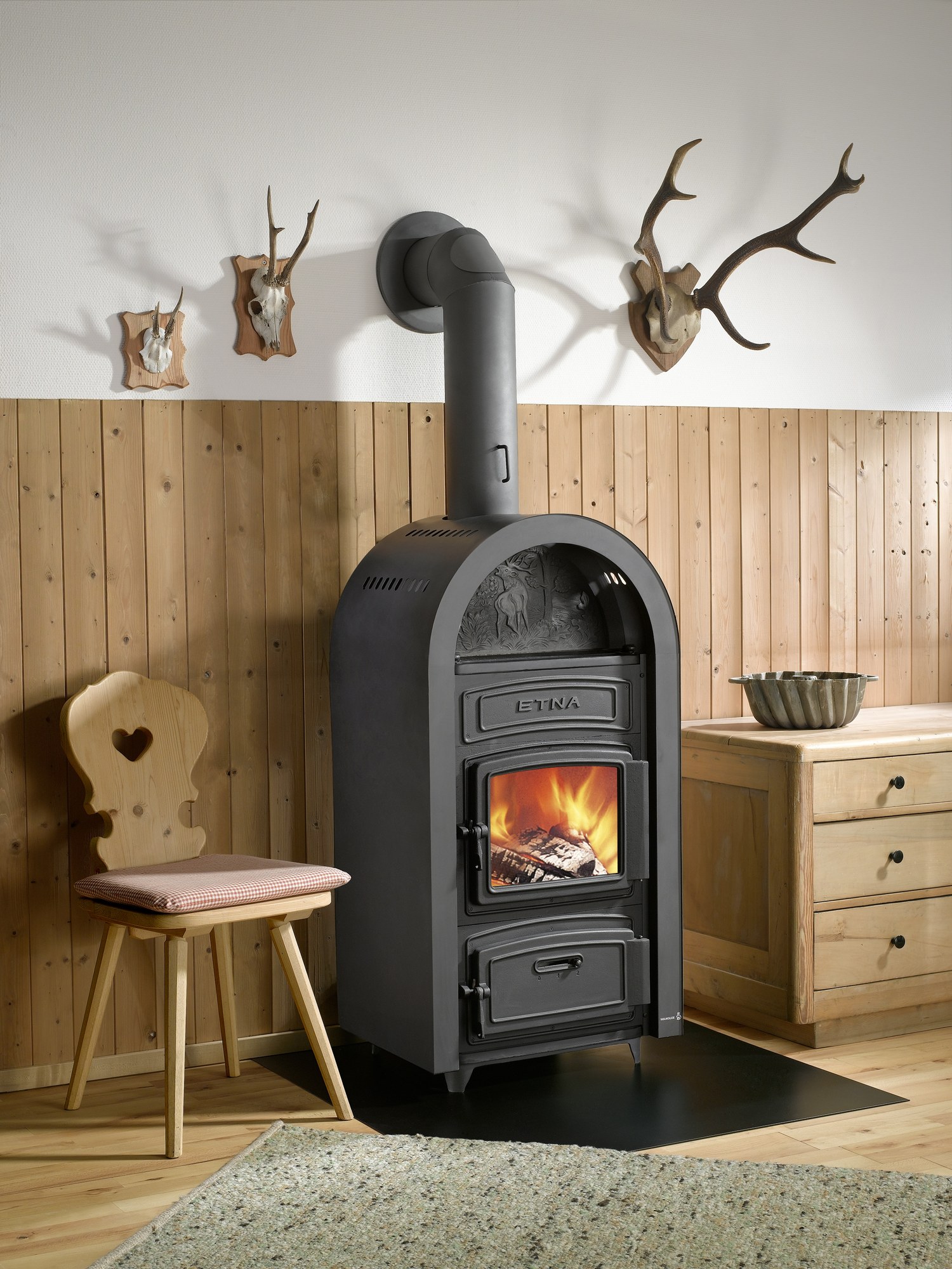 Wamsler Hüttenofen Etna schwarz 9 kW