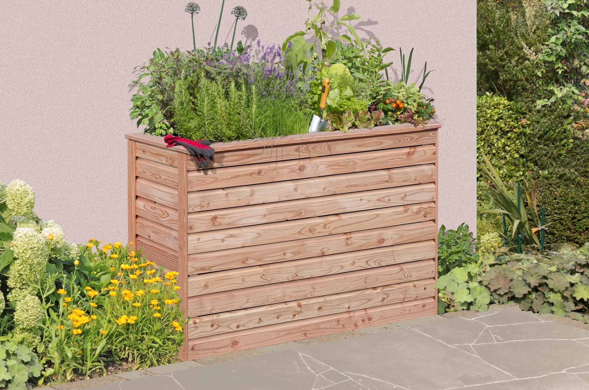 Hochbeet RHOMBUS M Lärche natur 127x48x80cm
