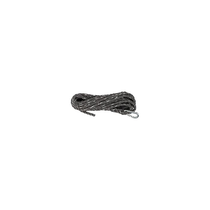 PP-Seil 14 mm, 3-schäftig, schwarz, mit Karabinerhaken, 10 m