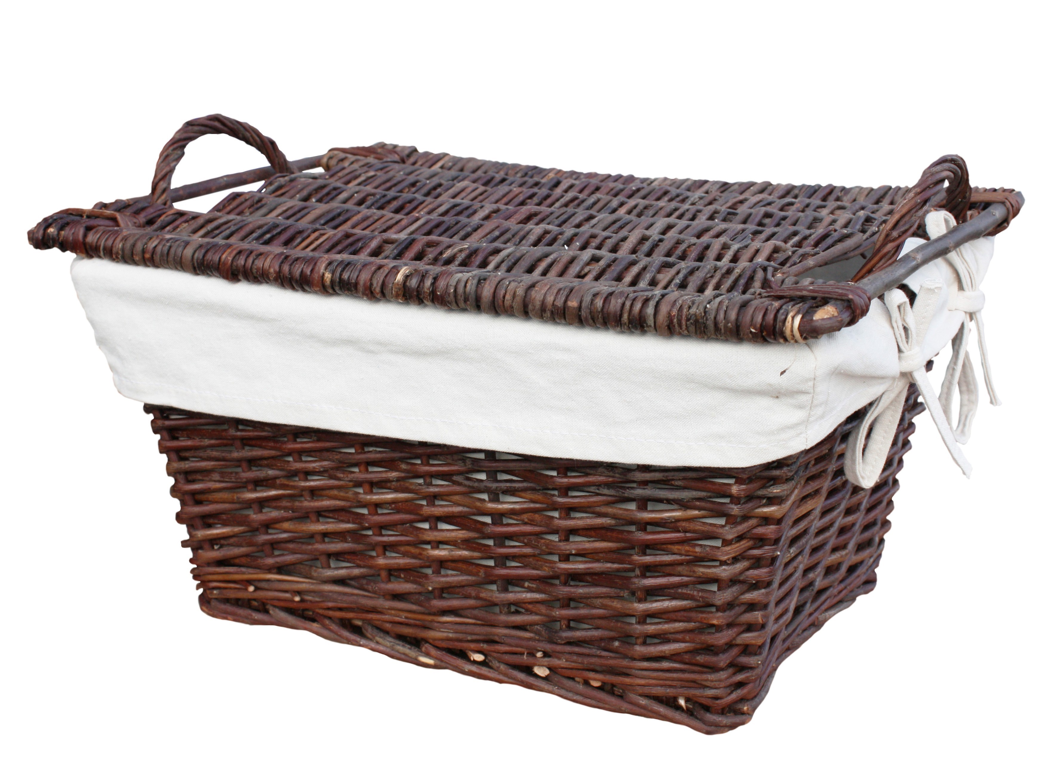 B-Ware Weidenkorb / Vorratskorb Habau mit Deckel 41x31x20cm