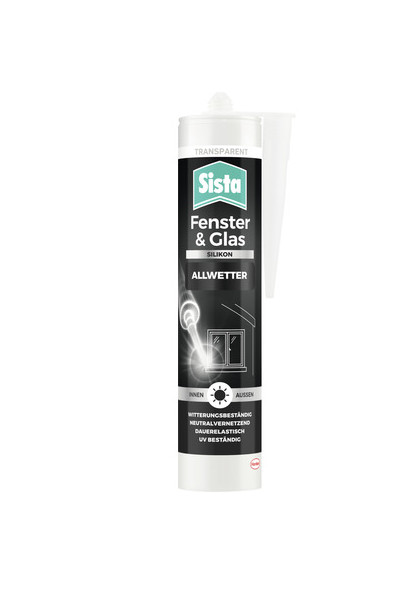 Sista Fenster & Glas Silikon  transparent 280 ml