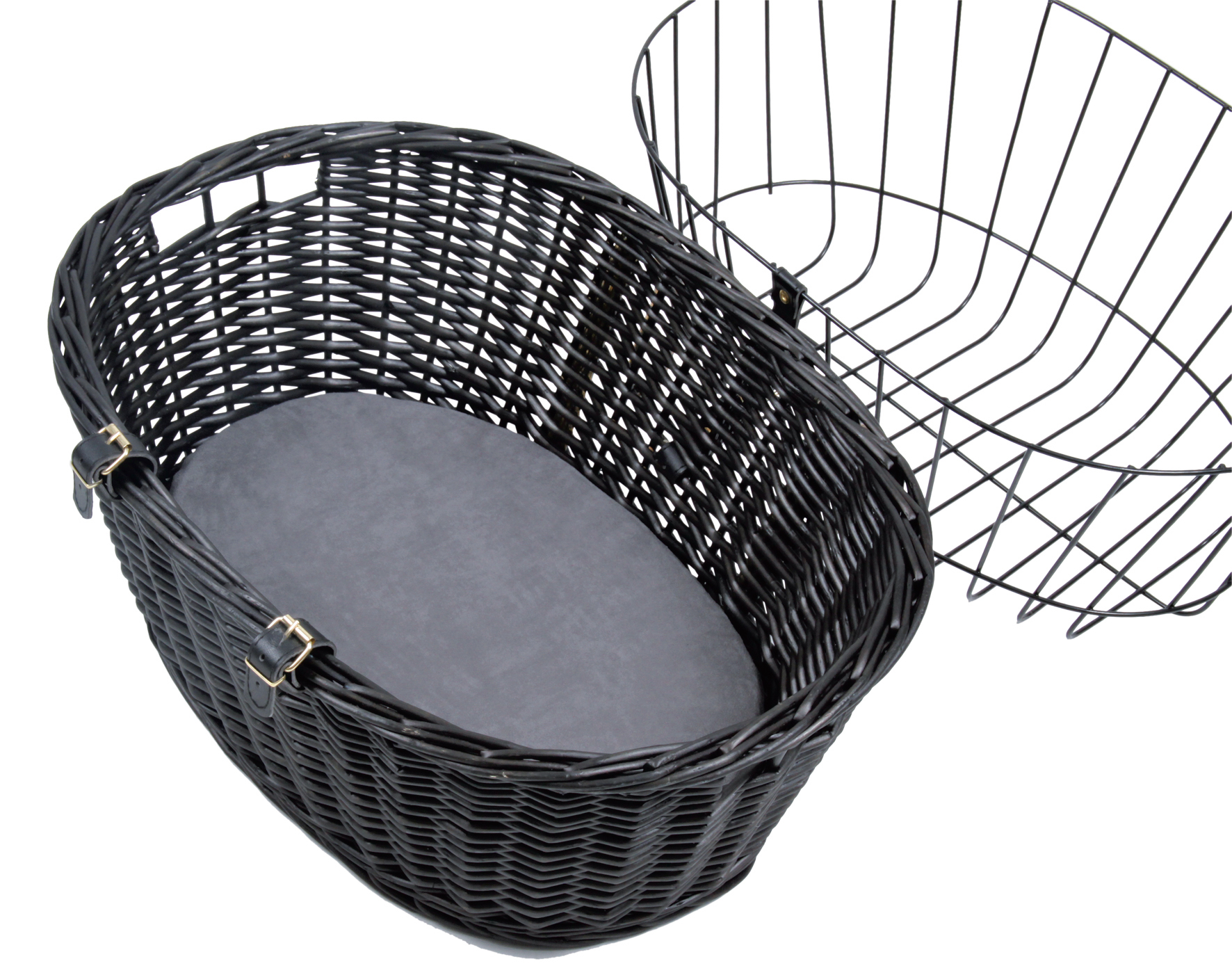 Front-Fahrradkorb für Tiere mit Gitter TRIXIE schwarz 50x35x41cm