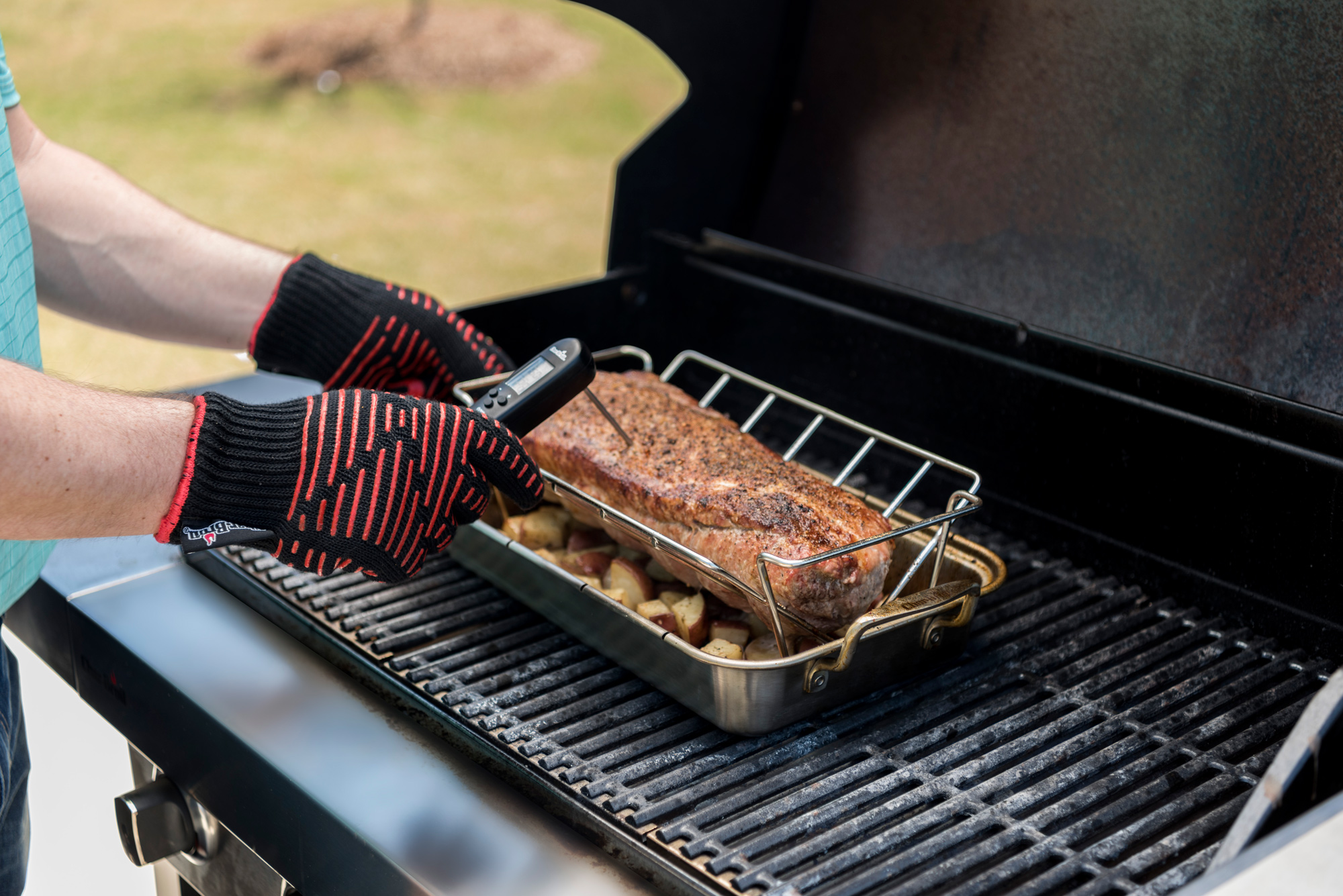 Char-Broil GRILL+ Rippchen und Bratenhalter