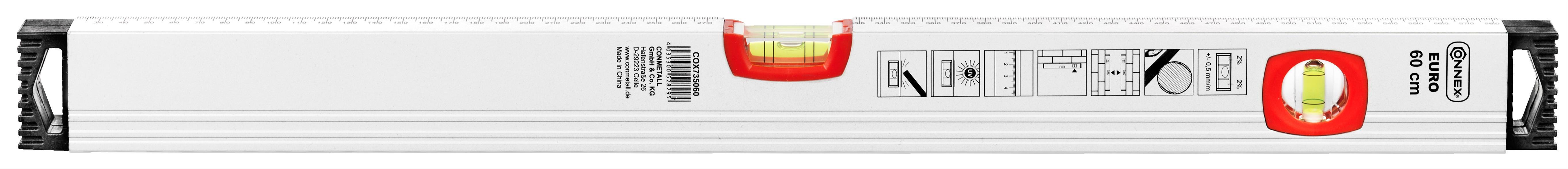 Wasserwaage 60cm Alu Gefälleanz 2%