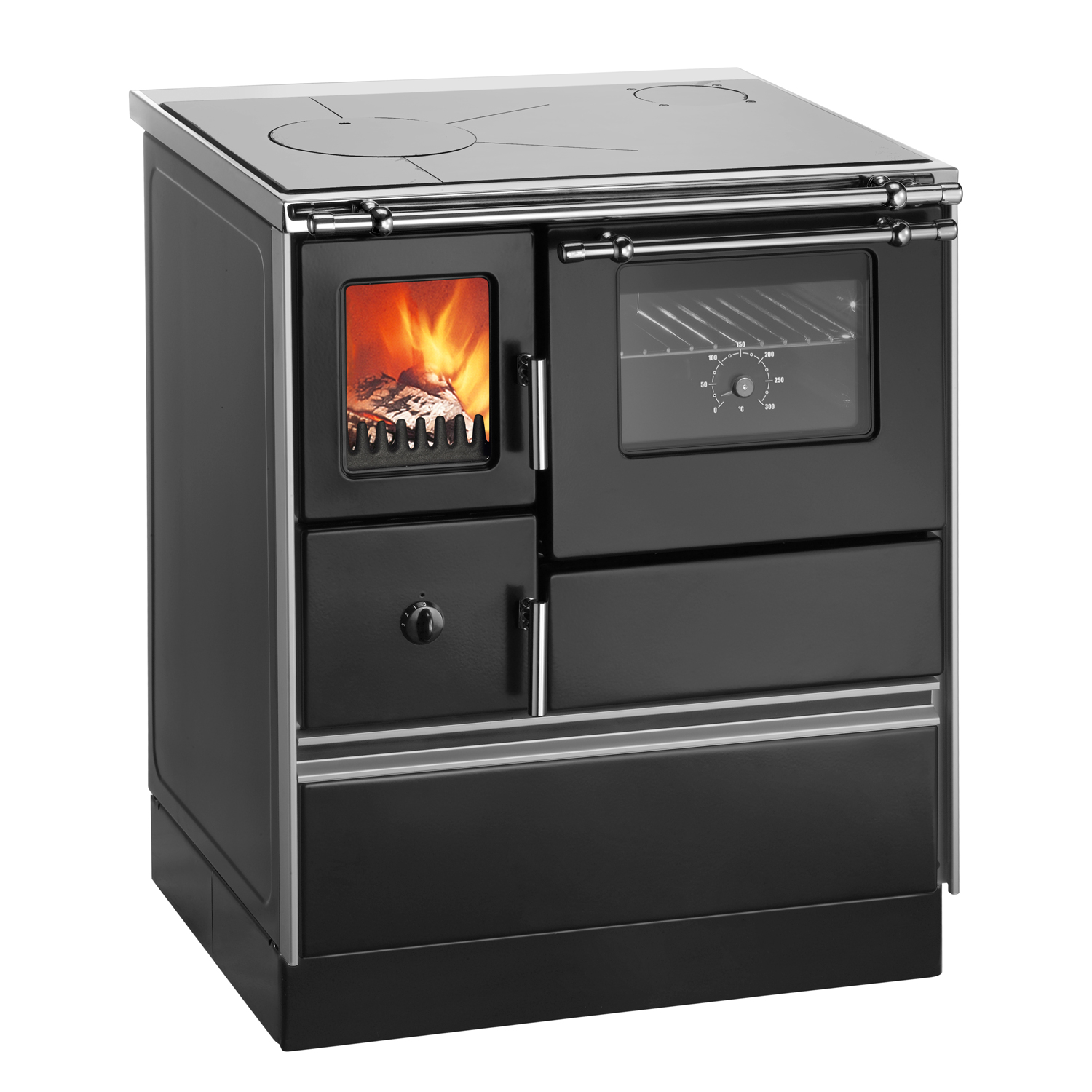 Wamsler Dauerbrandherd K176F/A-70 Style rechts schwarz 5kW