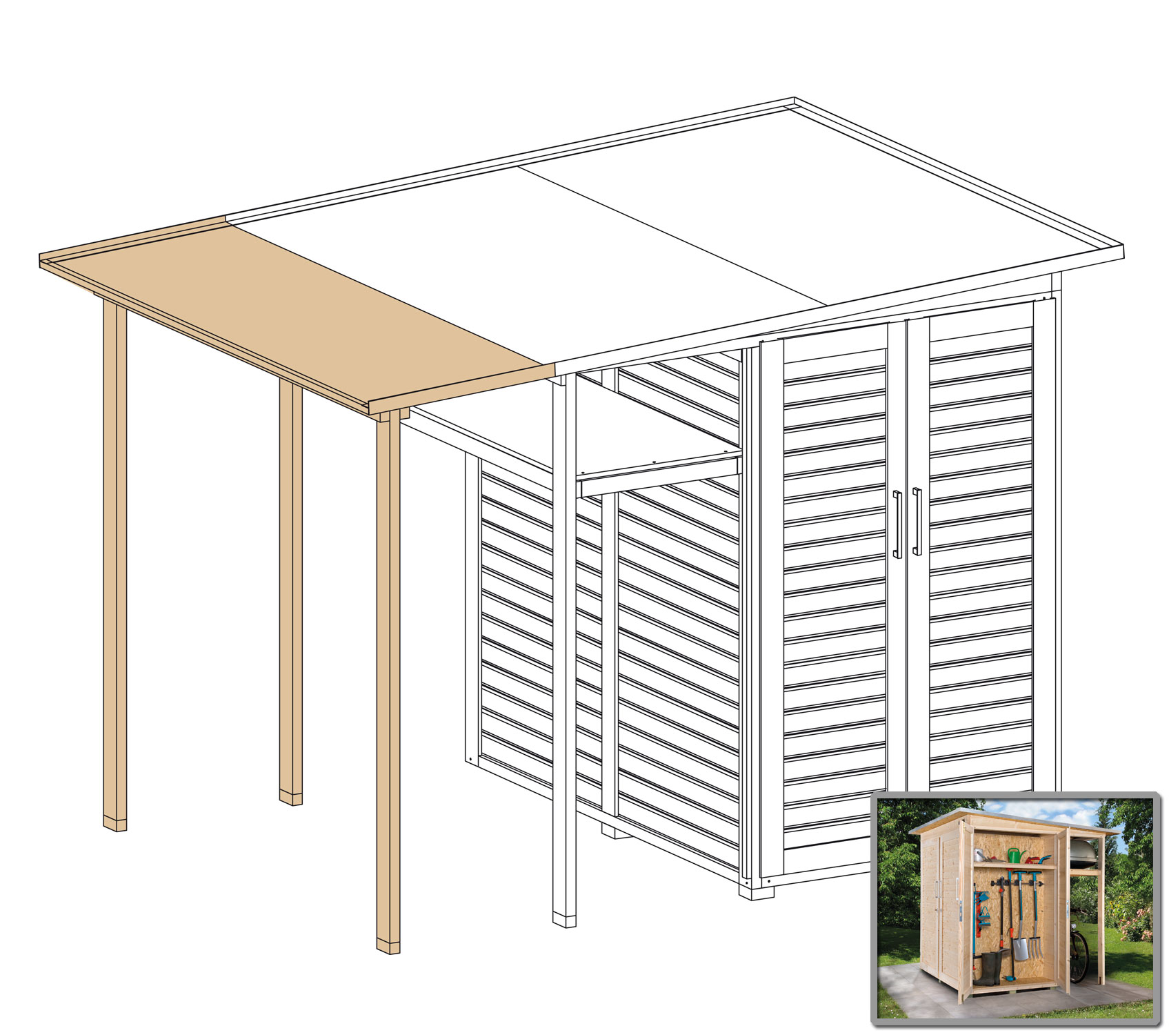 weka Garten [Q] Modul Family, seitlicher Anbau off