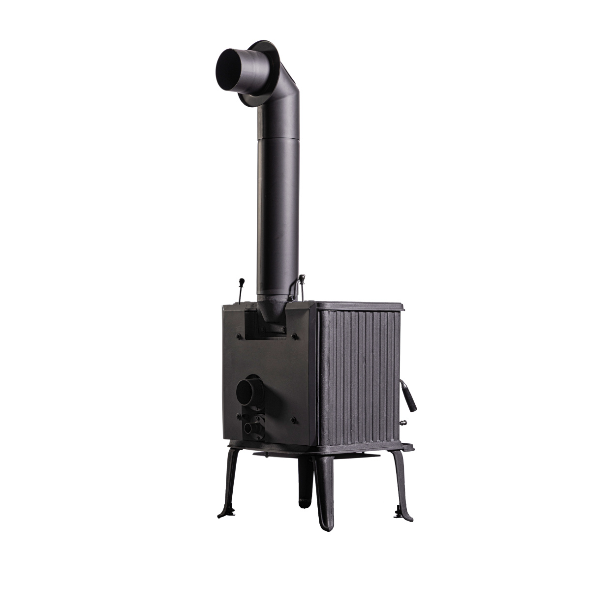 Globe Fire Saturn Kaminofen Gusseisen schwarz 6,3 kW