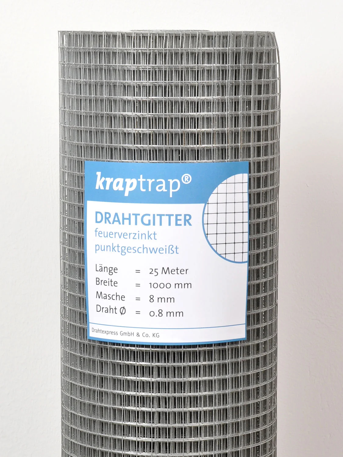 Volierendraht, Mäusegitter 8 x 8 mm 100cm; 25 mtr.