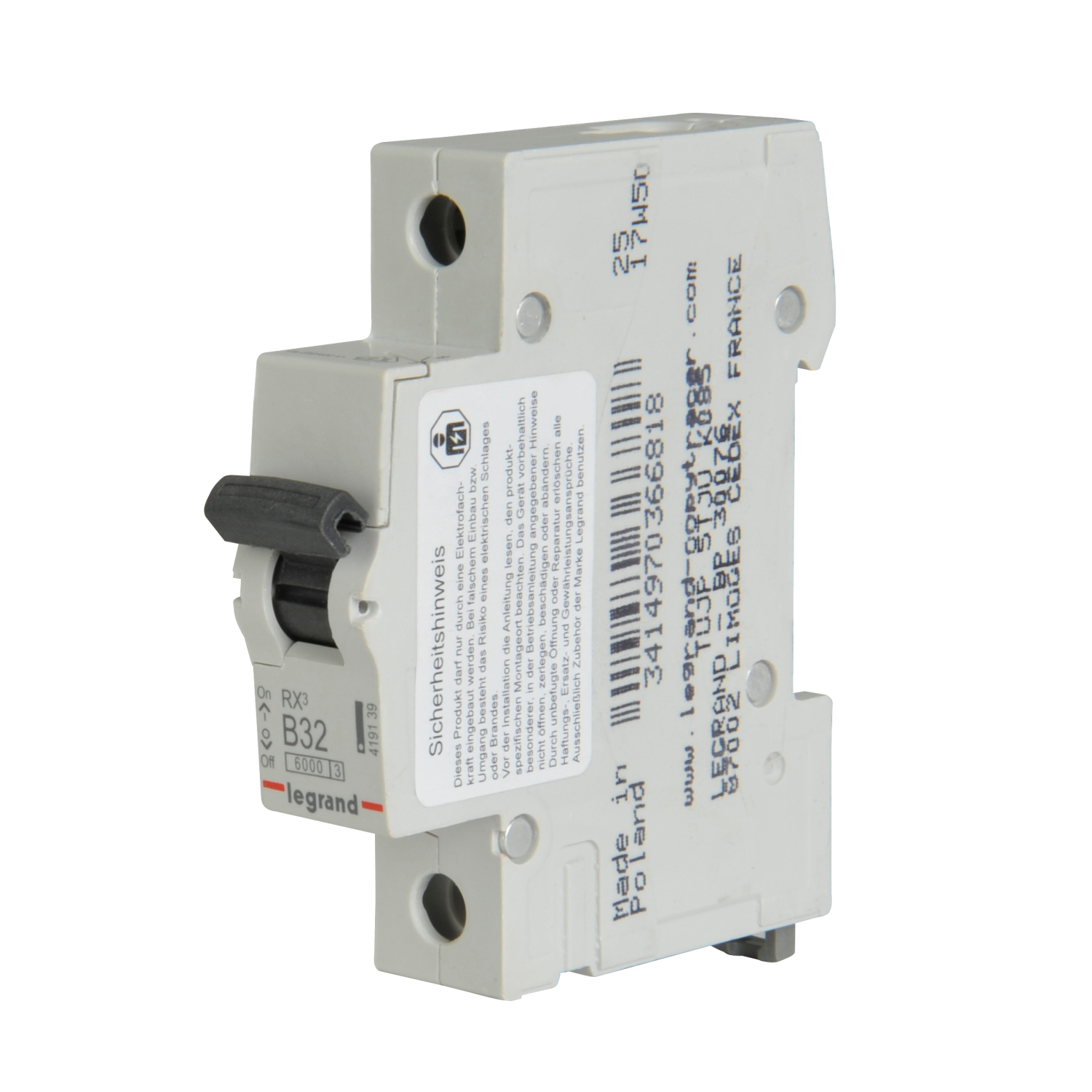 LeGrand Leitungsschutz-Schalter 1-polig B 32A 6kA