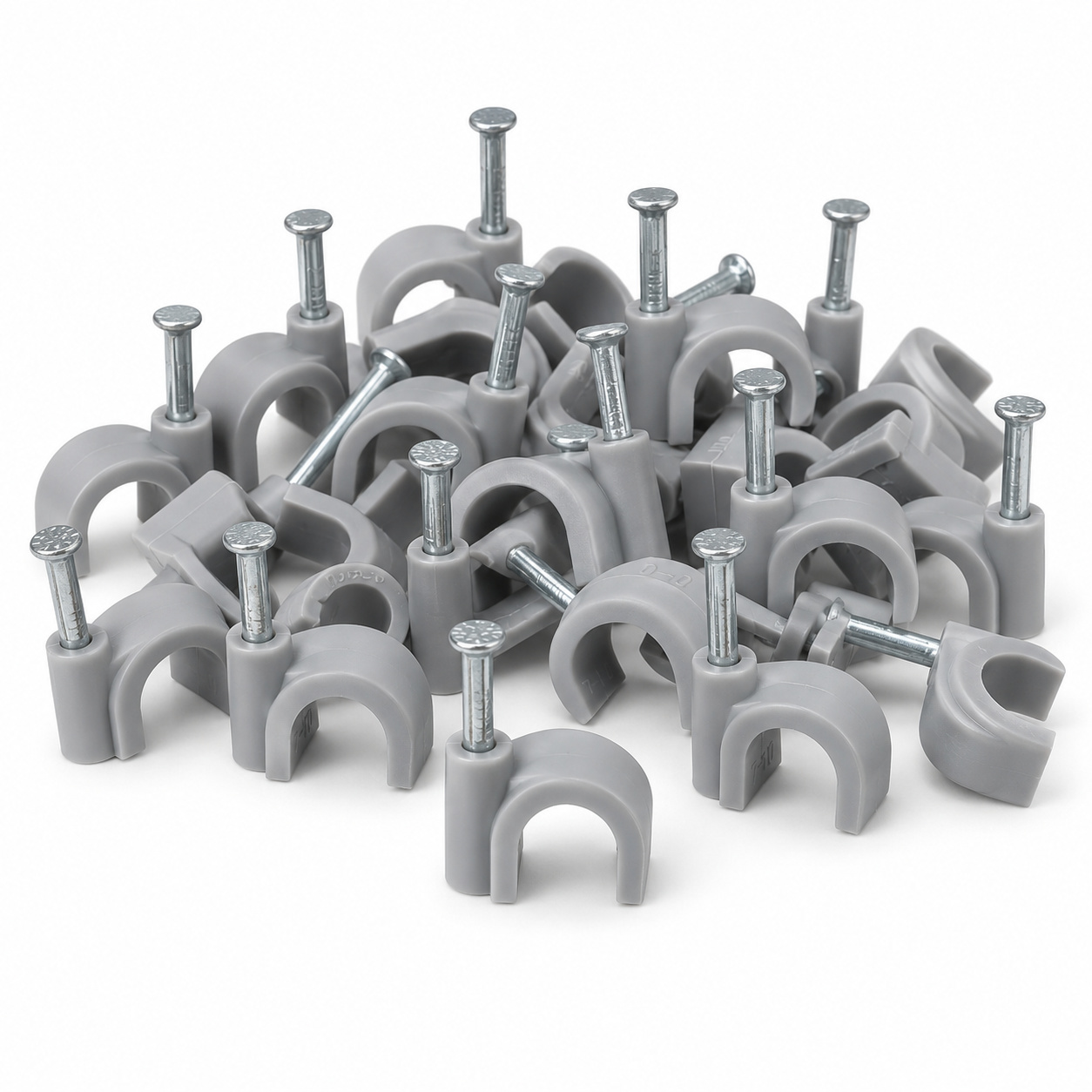Kopp Iso-Nagelschellen 7–10 mm grau mit 30-mm-Stahlnagel 100 Stück
