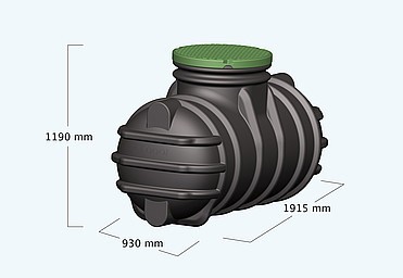 Abwasser Sammelgrube begehbar mit DIBt 1.000L Graf 102006