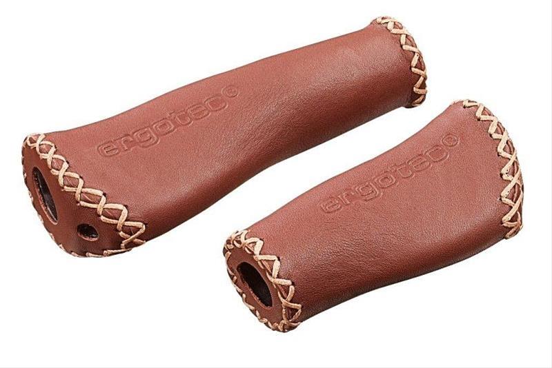Fahrradgriffe / Griffe Ergo Tec Monaco braun mit Sicherung