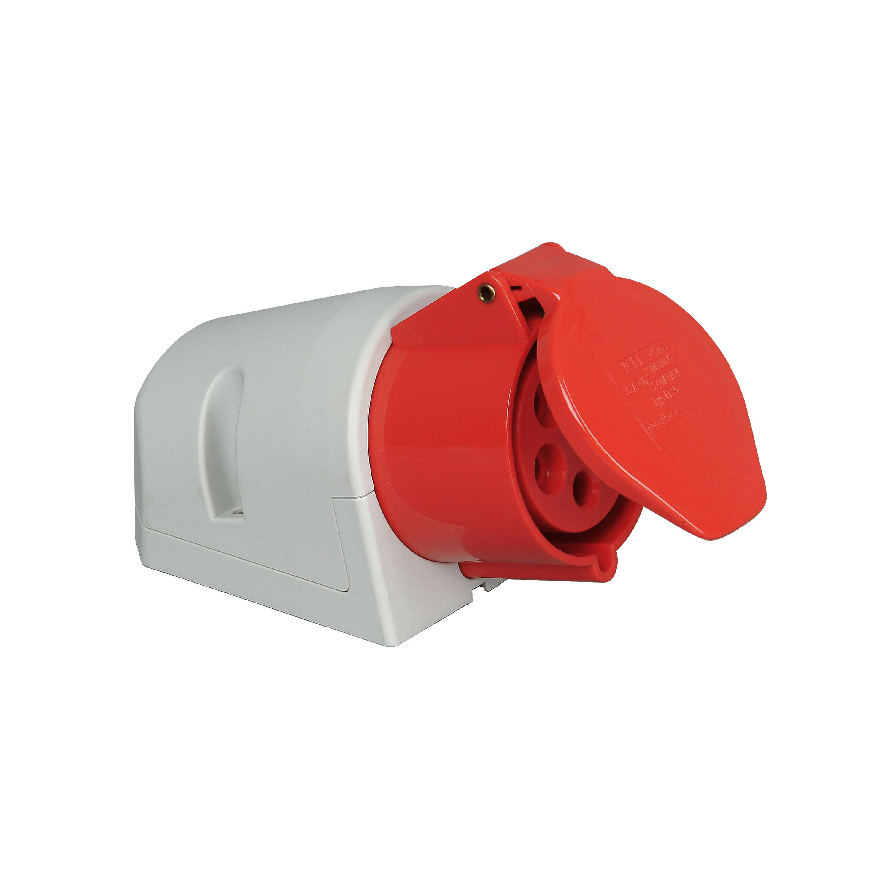 CEE-Wandsteckdose mit Klappdeckel 5-polig CEE