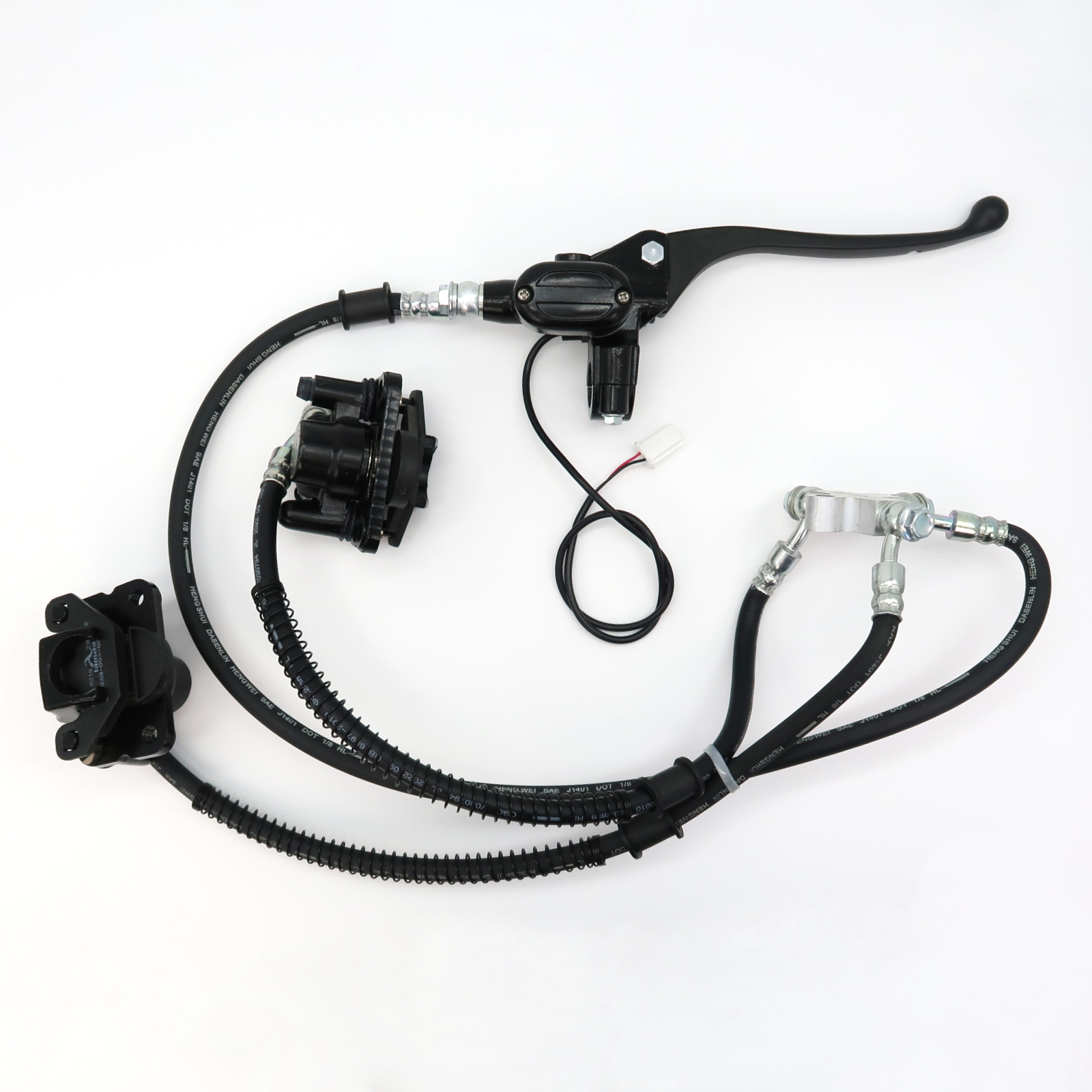 Rolektro Scheibenbremse vorne, Set mit 2x Bremssattel, Bremsschläuchen