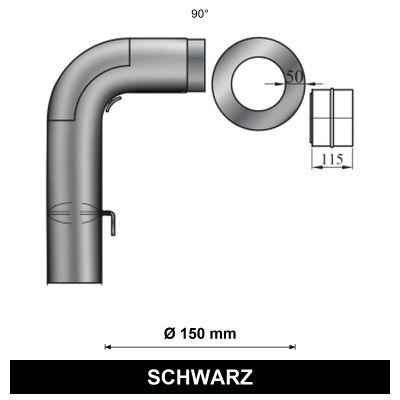 ediFire Ofenrohr-Set 90°